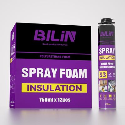 پلی اورتان تک اجزا اسپری فوم گسترش دهنده سریع خشک کننده قابل حمل