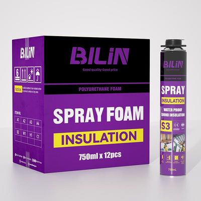 750 میلی لیتر اسپری PU Foam Flame Retardant Polyurethane Expanding Foam سبک وزن