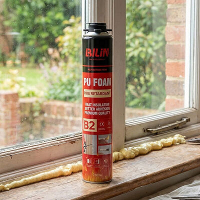 B2 ضد شعله PU فوم آروسول نوع کاه ضد شعله Polyurethane Sealant