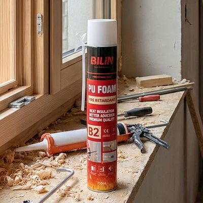 فوم منبسط ضد حریق 750 میلی‌لیتر B2، فوم PU با درجه مقاومت در برابر آتش برای پر کردن شکاف