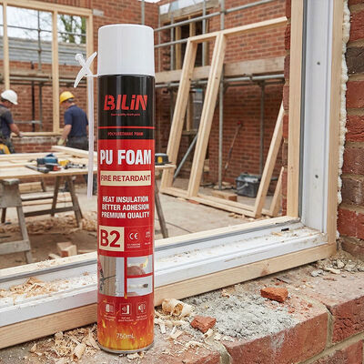 چسب فوم PU ضد آتش حرفه ای اسلحه استفاده شده از مهر و موم ضد شعله